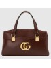 Gucci Burgundy Arli Large Top Handle Leather Bag