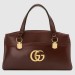 Gucci Burgundy Arli Large Top Handle Leather Bag