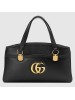 Gucci Black Arli Large Top Handle Leather Bag