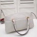 Gucci White Arli Large Top Handle Leather Bag