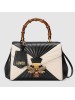 Gucci Queen Margaret Medium Top Handle Black/White Bag