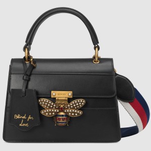 Gucci Black Queen Margaret Small Top Handle Bag