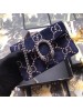 Gucci Blue Dionysus Super Mini Velvet Bag