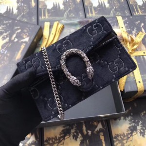 Gucci Black Dionysus Super Mini Velvet Bag