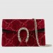 Gucci Red Dionysus Super Mini Velvet Bag