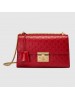 Gucci Red Padlock Medium Guccissima Shoulder Bag