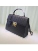 Gucci Black Medium Padlock Signature Top Handle Bag