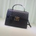 Gucci Black Medium Padlock Signature Top Handle Bag