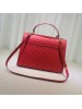 Gucci Red Medium Padlock Signature Top Handle Bag