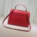 Gucci Red Medium Padlock Signature Top Handle Bag