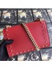 Gucci Red Padlock Small Studded Shoulder Bag