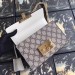 Gucci White Padlock Studded GG Supreme Shoulder Bag