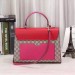 Gucci Red Medium Padlock GG Supreme Top Handle Bag