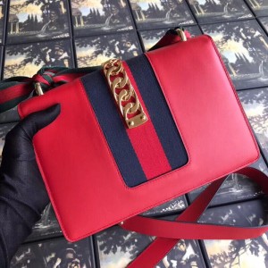 Gucci Red Sylvie Small Shoulder Bag