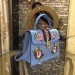 Gucci Blue Flower Sylvie Medium Top Handle Bag