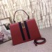 Gucci Red Sylvie Medium Top Handle Bag