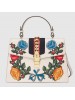 Gucci White Flower Sylvie Medium Top Handle Bag