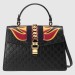 Gucci Black Sylvie Medium Signature Leather Bag