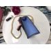 Gucci Blue Leather Sylvie Mini Chain Bag