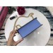 Gucci Blue Leather Sylvie Mini Chain Bag