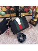 Gucci Black Satin Sylvie Crystal Mini Bag
