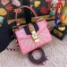 Gucci Pink Satin Sylvie Crystal Mini Bag