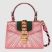 Gucci Pink Satin Sylvie Crystal Mini Bag