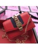 Gucci Red Sylvie Leather Mini Chain Bag