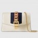 Gucci White Sylvie Leather Mini Chain Bag