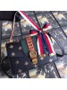 Gucci Black Sylvie Bee Star Small Shoulder Bag