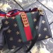 Gucci Black Sylvie Bee Star Small Shoulder Bag