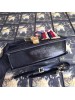 Gucci Black Sylvie GG Velvet Small Shoulder Bag