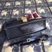 Gucci Black Sylvie GG Velvet Small Shoulder Bag