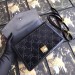 Gucci Black Sylvie GG Velvet Small Shoulder Bag