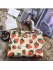 Gucci Zumi Strawberry Print Medium Top Handle Bag