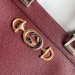 Gucci Zumi Burgundy Grainy Leather Medium Top Handle Bag