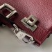 Gucci Zumi Burgundy Grainy Leather Medium Top Handle Bag