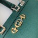 Gucci Zumi Green Grainy Leather Medium Top Handle Bag