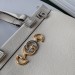 Gucci Zumi White Grainy Leather Medium Top Handle Bag