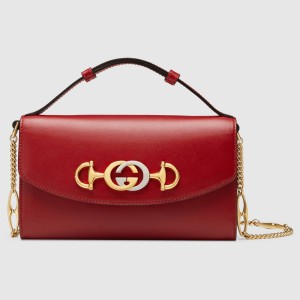 Gucci Zumi Mini Bag In Red Smooth Leather