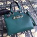 Gucci Zumi Small Top Handle Bag In Green Grainy Leather