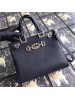 Gucci Zumi Small Top Handle Bag In Black Grainy Leather