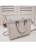 Gucci Zumi Small Top Handle Bag In White Grainy Leather