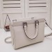 Gucci Zumi Small Top Handle Bag In White Grainy Leather