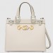 Gucci Zumi Small Top Handle Bag In White Grainy Leather