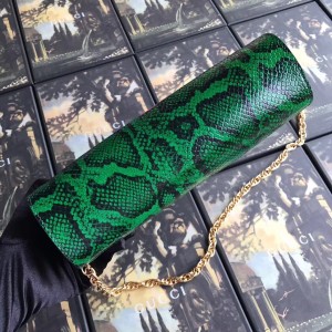 Gucci Ophidia Green Straw Small Shoulder Bag