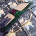 Gucci Ophidia Green Straw Small Shoulder Bag