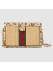 Gucci Ophidia Natural Straw Small Shoulder Bag