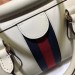 Gucci White Leather Ophidia Medium Boston Bag