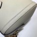 Gucci White Leather Ophidia Medium Boston Bag